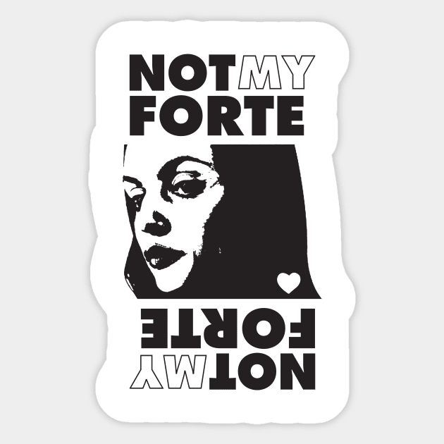 LADIES NOT MY FORTE ROCK Sticker by Mendozab Angelob